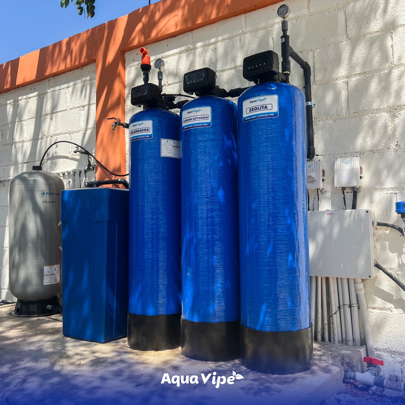 Sistema de pretratamiento Aqua Vipe instalado en un área exterior